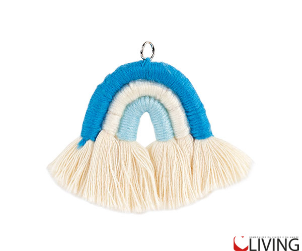 Bomboniera mini arcobaleno azzurro da appendere
