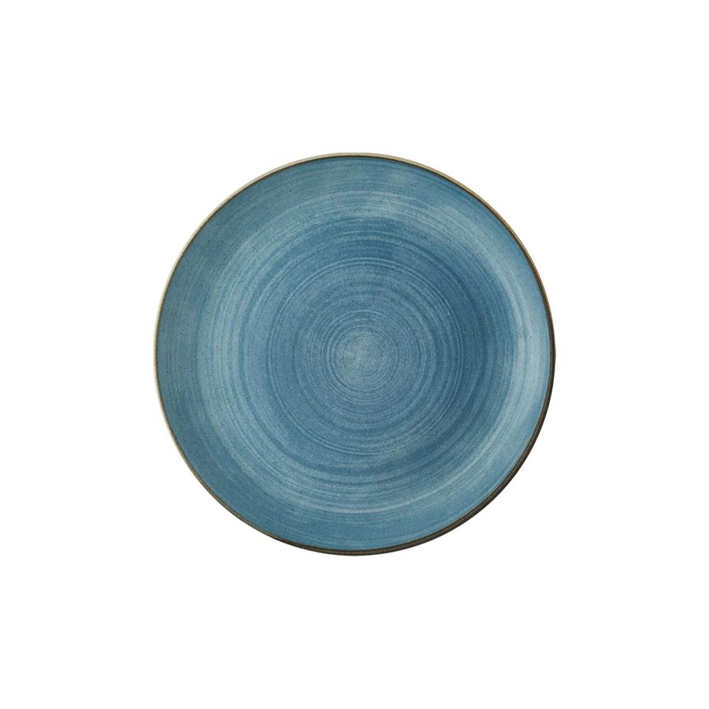 Piatto piano coupe stonecast raw teal cm.26
