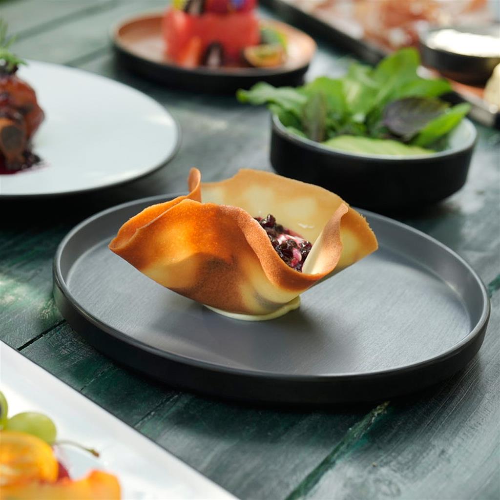 Piatto piano melamina bicolor grey cm.20 - immagine 2