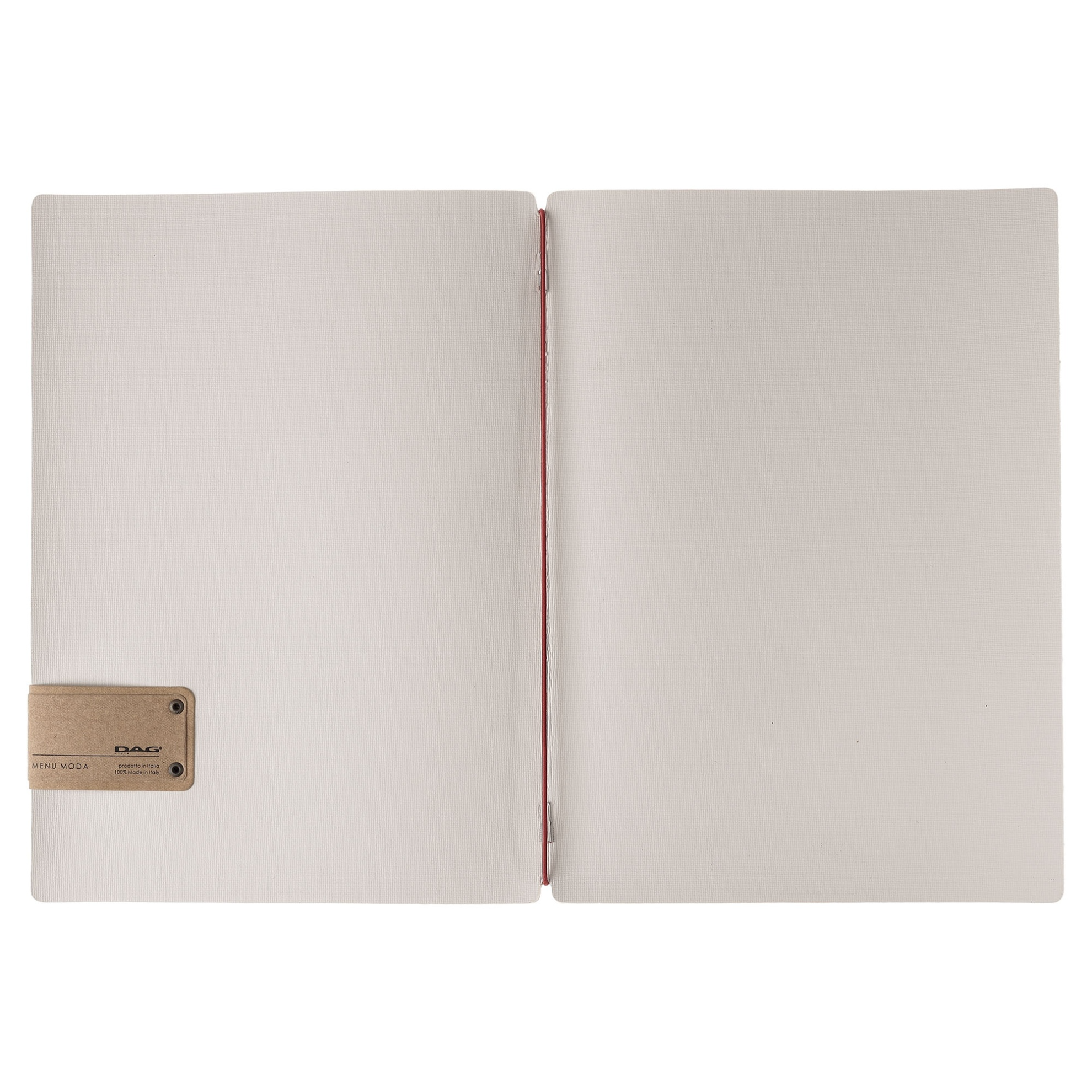 Porta menu juta avorio etichetta patch a4 solo elastico - immagine 3