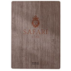 Porta menu wood premium noce a4 mono anta cucito