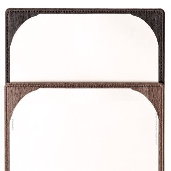 Porta menu wood premium noce a4 mono anta cucito - immagine 3