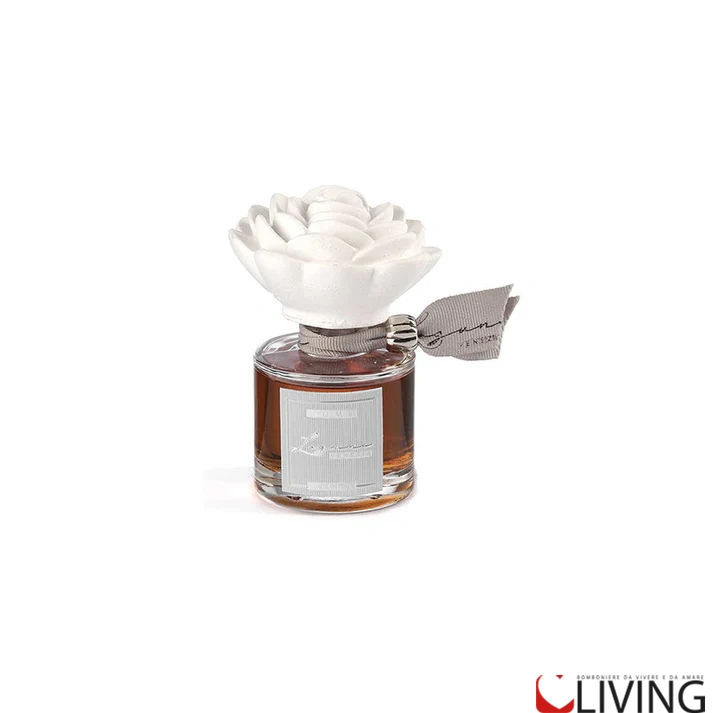 Bomboniera profumatore in vetro con Camelia in gesso - immagine 6