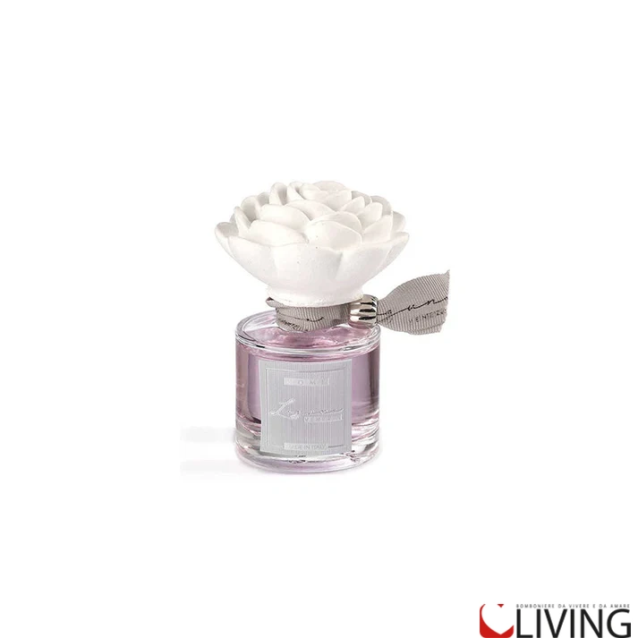 Bomboniera profumatore in vetro con Camelia in gesso - immagine 7