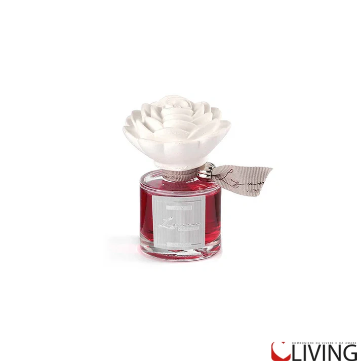 Bomboniera profumatore in vetro con Camelia in gesso - immagine 8