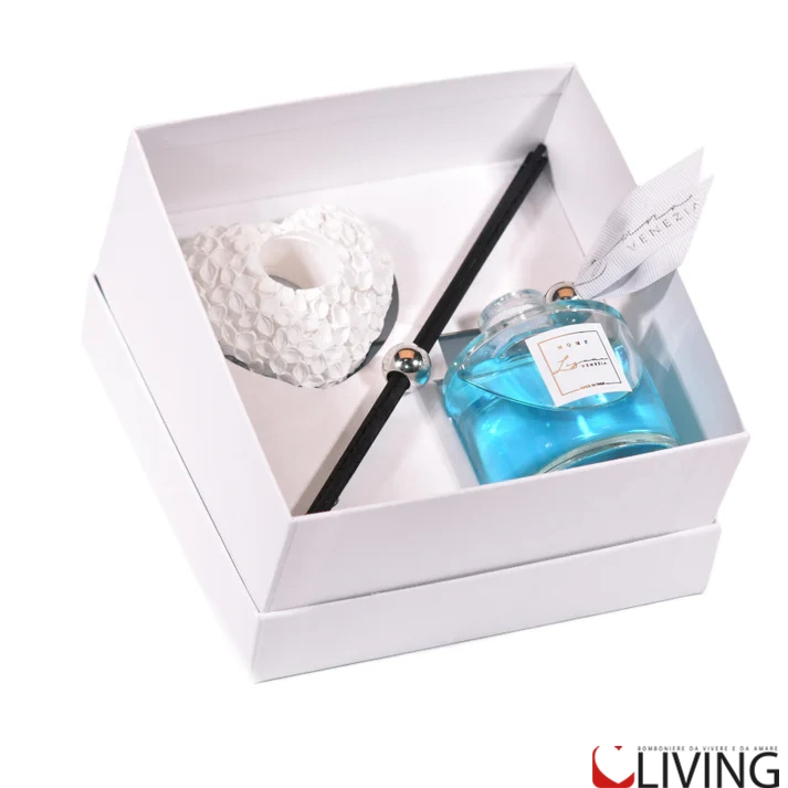 Bomboniera profumatore vetro e diffusore in gesso a forma di cuore - immagine 5