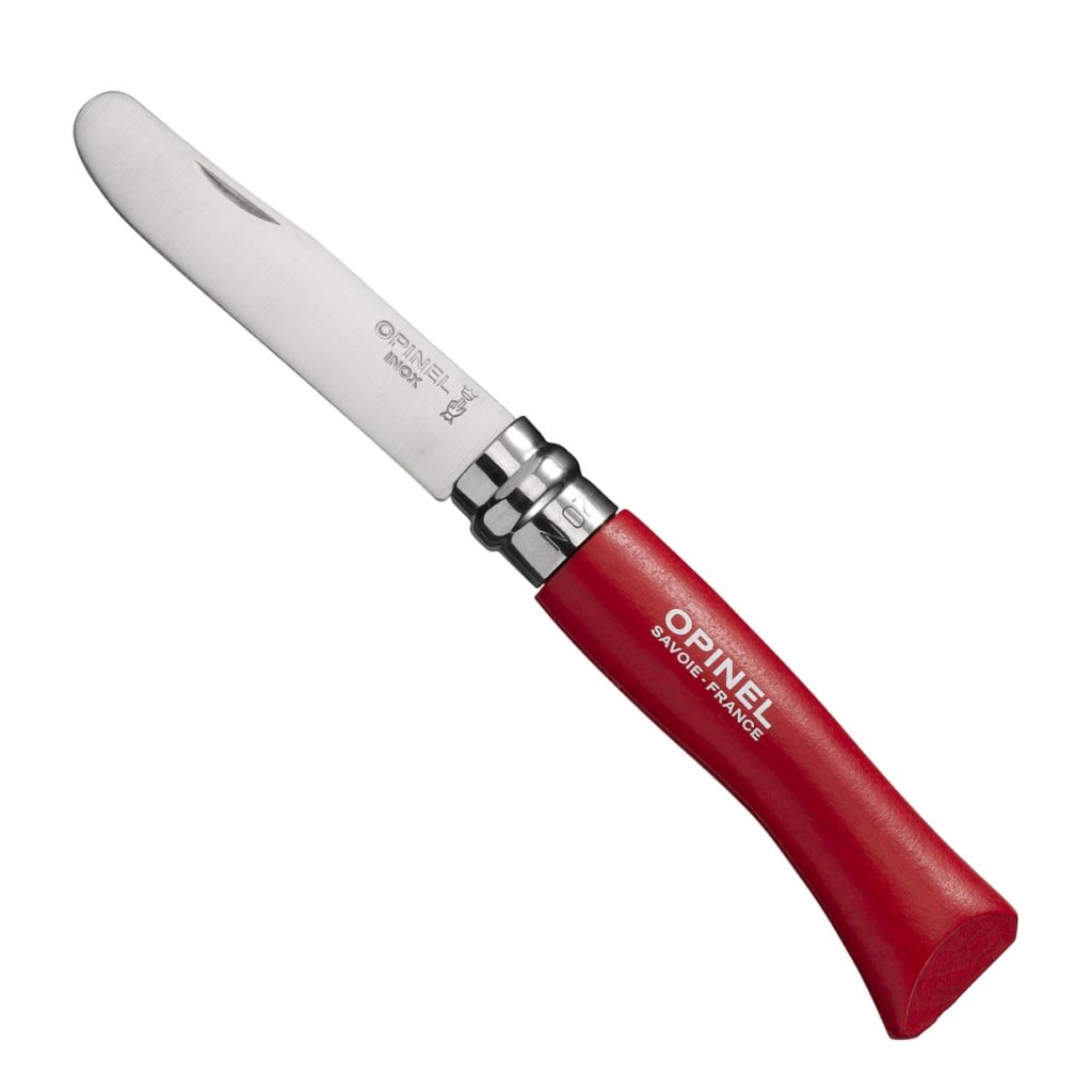 Opinel coltello bambino inox n°7 punta tonda rosso - immagine 2