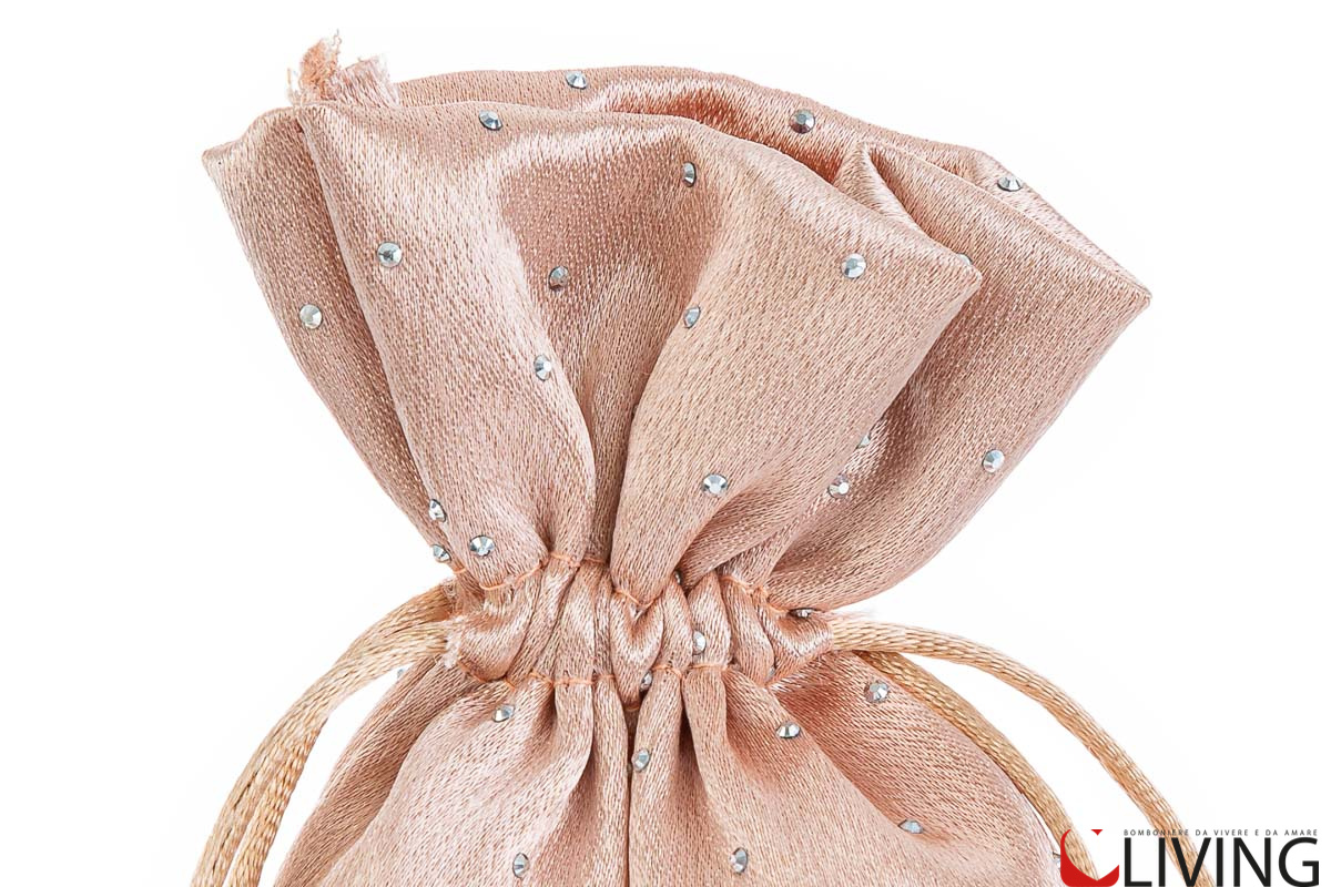 Sacchetto portaconfetti raso diamond beige - immagine 2