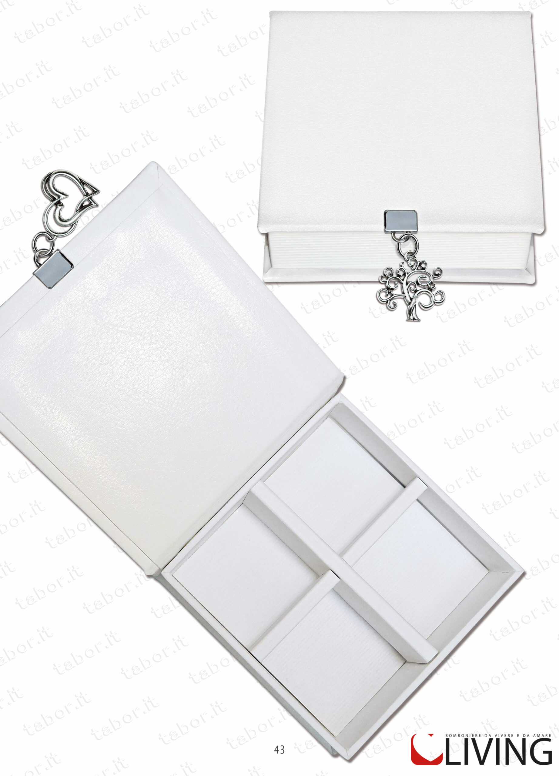 Bomboniera scatola degustazione personalizzabile portagioie cuore sposi - immagine 2