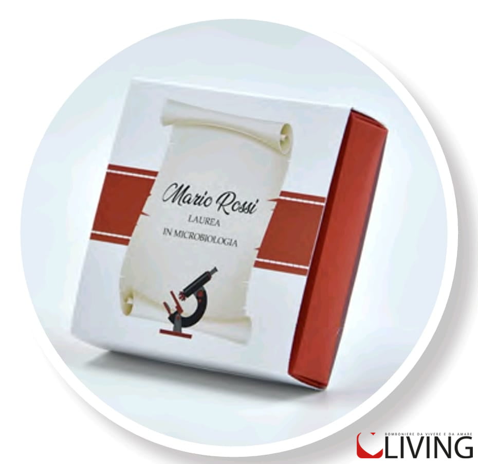 Scatolina a cassetto laurea biologia nome personalizzabile