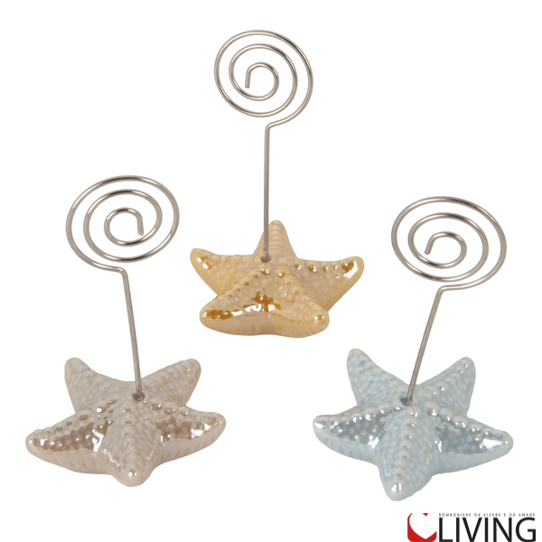 Bomboniera stella marina segnaposto in porcellana