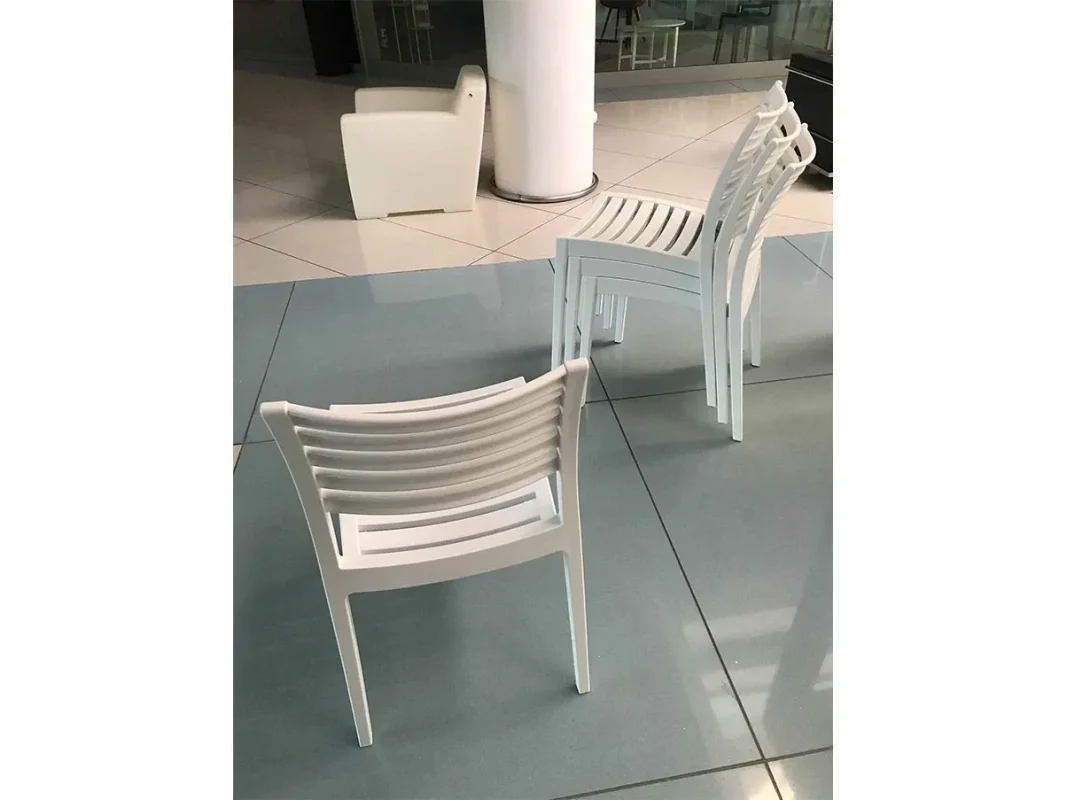 Set 4 sedie in polietilene Ares (bianco) – Siesta Exclusive - immagine 3