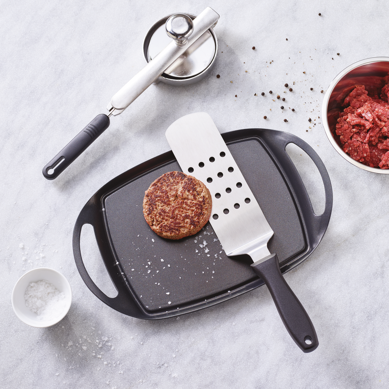 Spatola hamburger forata cm.24×7,2 - immagine 2