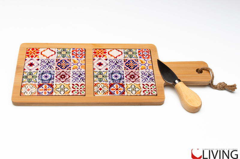 Bomboniera tagliere con coltello linea Sicily