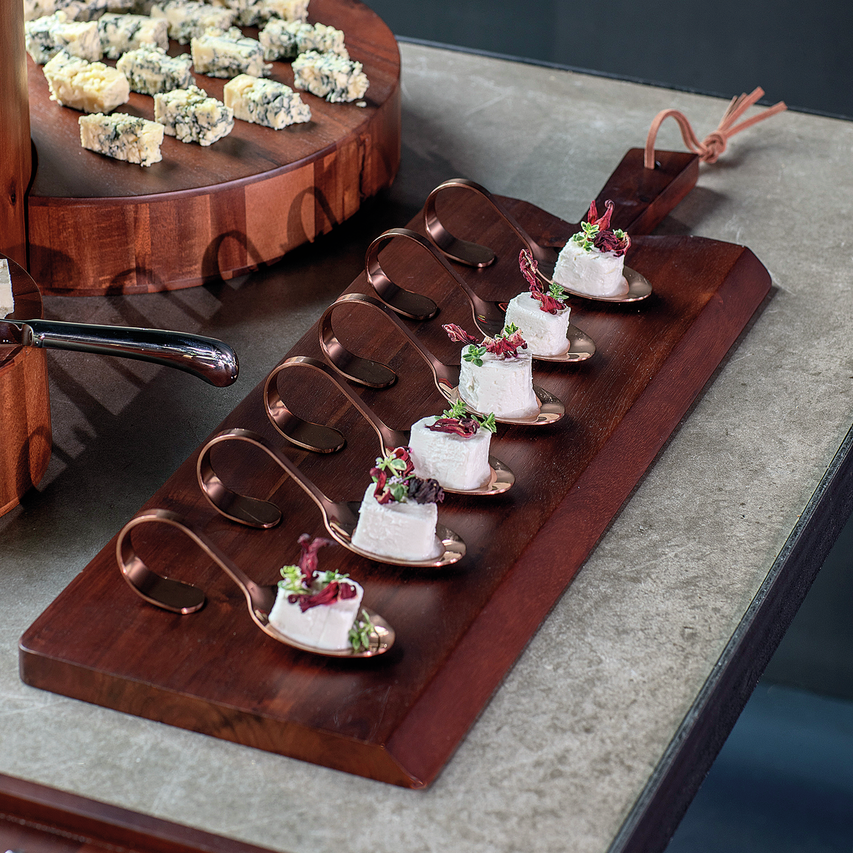 Tagliere lungo con manico radici cm.80x20x2h - immagine 2