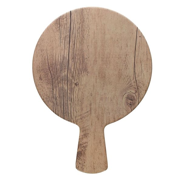 Tagliere rotondo con manico show plate wood cm.28