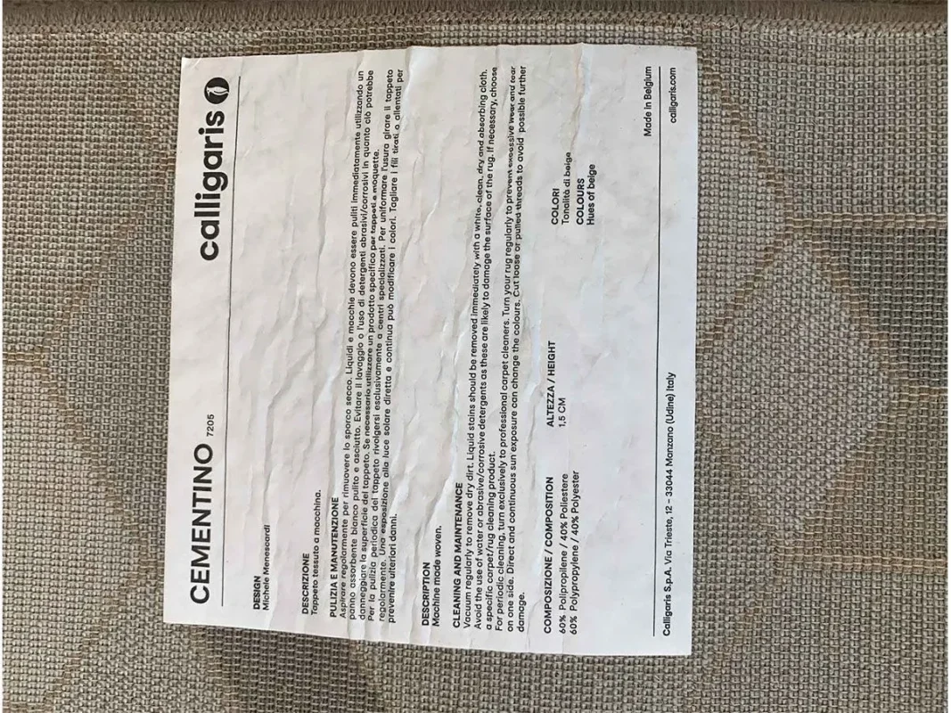 Tappeto rettangolare Cementino fibre sintetiche – Calligaris - immagine 2