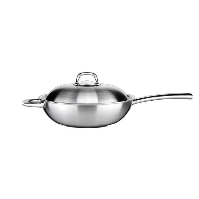 Tescoma President Wok diametro 32 cm in acciaio inox con coperchio - immagine 2
