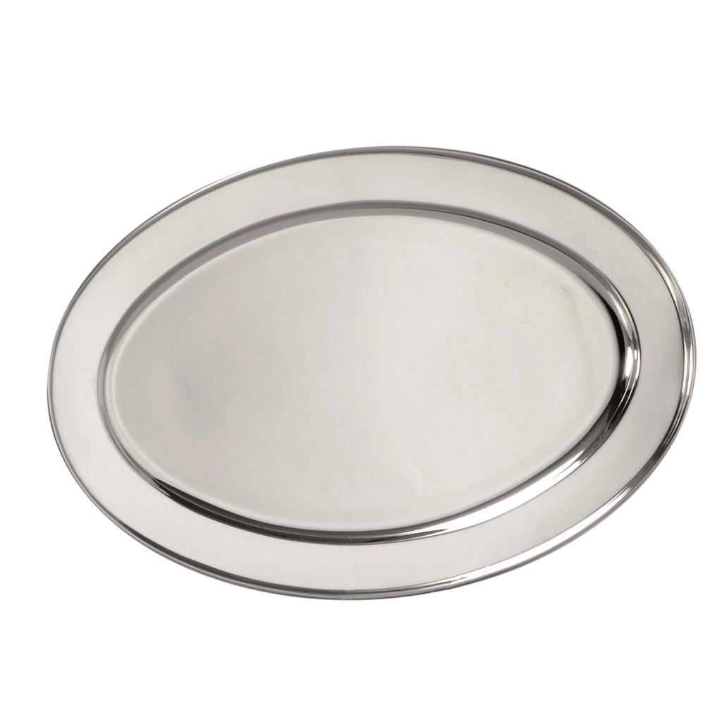 Vassoio ovale inox cm.40