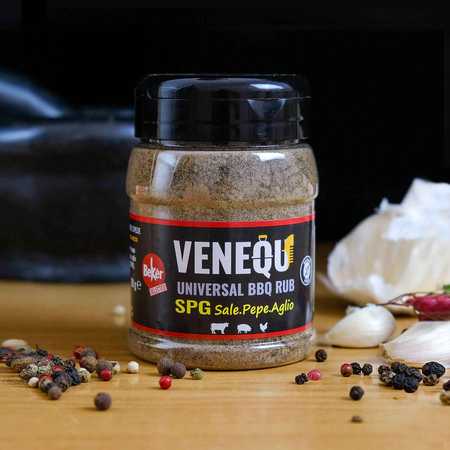 Venequ Universal Bbq Rub spg sale pepe aglio 150 gr - immagine 2