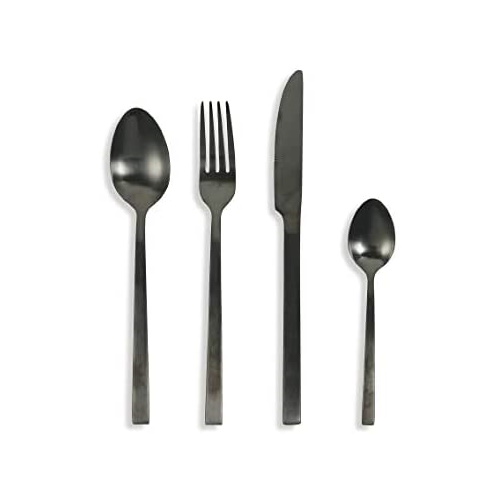 Villa d’Este Home Tivoli set posate 24 pezzi Lexington Nero Opaco - immagine 2